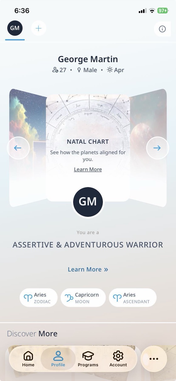 Astro Coach app — your personal Jyotish natal chart